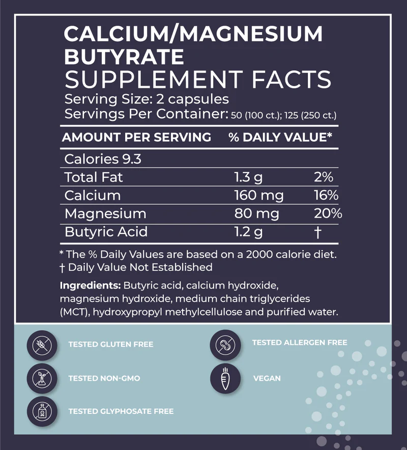 Calcium/ Magnesium Butyrate 100 softgels
