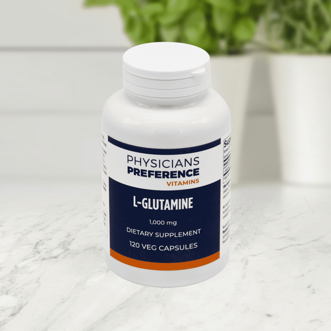 L-Glutamine 1000 mg 120 Capsules - Front