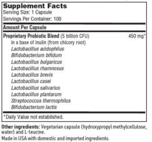 Probiotic Blend 100 Capsules