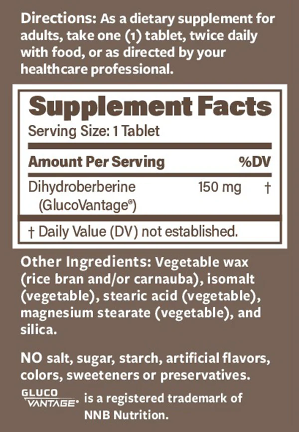 Dihydroberberine SR 150 mg - 60 Tablets