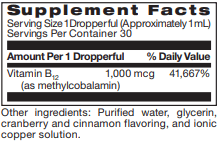 B12 Liquid 1 oz Cinnamon