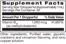 B12 Liquid 1 oz Cinnamon