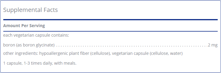 Boron 3 mg 100 Capsules