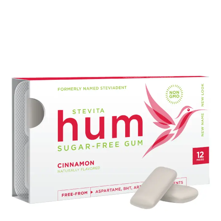 Hum Sugar-Free Gum - Natural Cinnamon Flavor - 12 Pieces - Front
