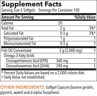 Fish Oil 1,000 mg 200 Softgels