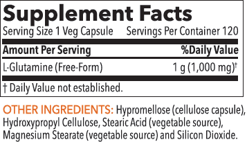 L-Glutamine 1000 mg 120 Capsules
