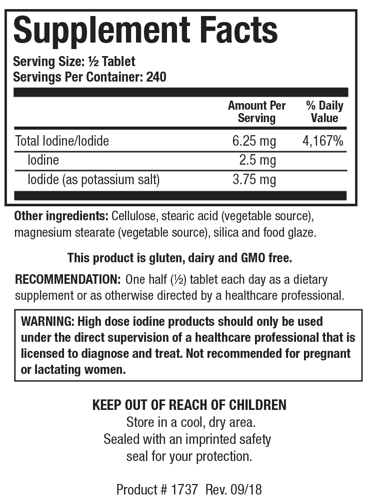 Iodine Complex 12.5 mg 120 tablets