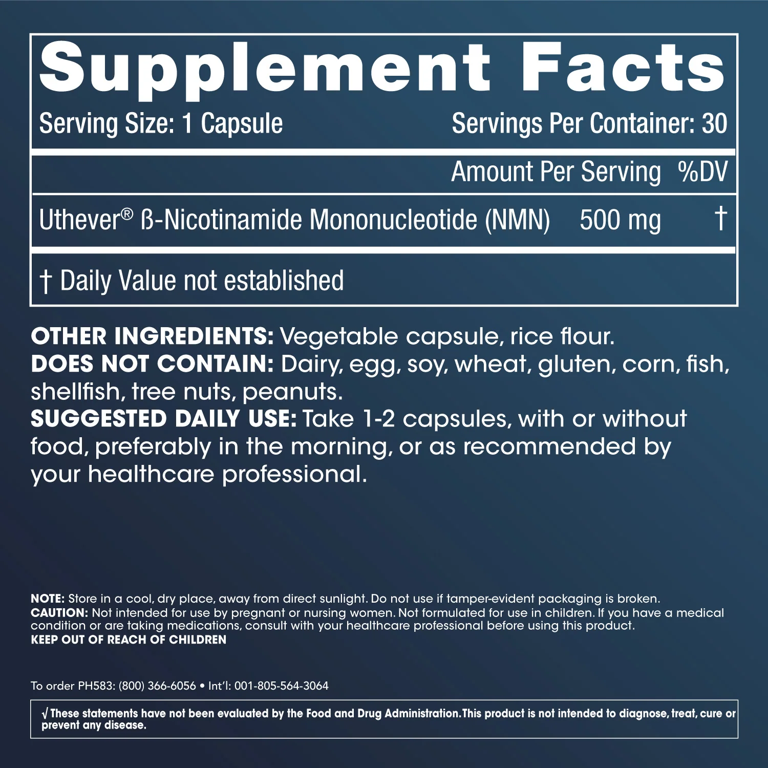 NMN Pro 500mg 30 Capsules