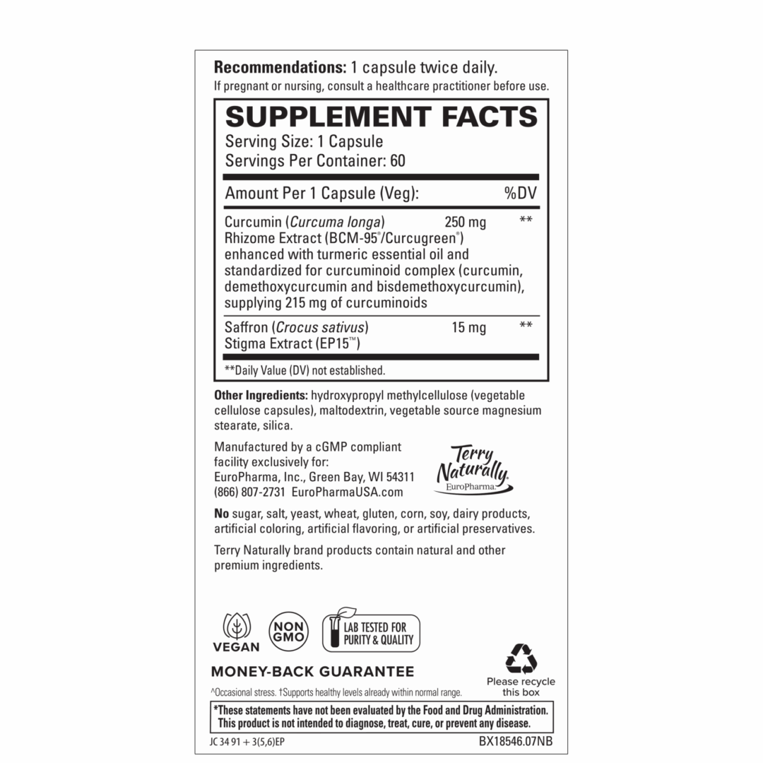 Saffron Lift + Curcumin 60 Capsules